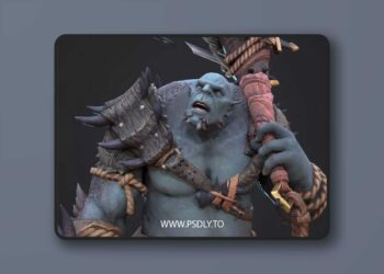Orc warrior Low-poly 3D Model