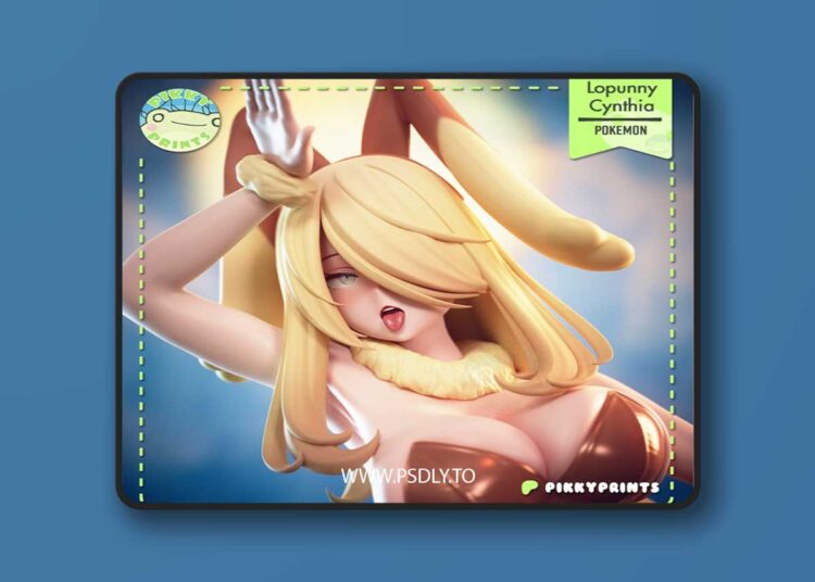 Pikky Prints – Pokemon – Cynthia (Lopunny) – 3D Print 1 Pikky Prints – Pokemon – Cynthia (Lopunny) – 3D Print