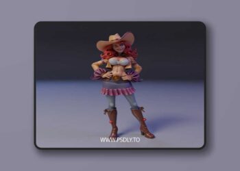 Pin-Up Cowgirl – 3D Print Model