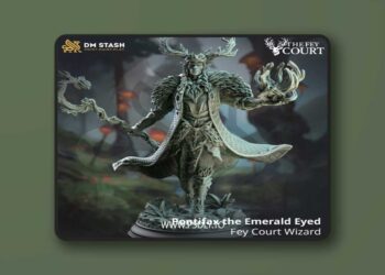 Pontifax the Emerald Eyed – Fey Court Wizard – 3D Print Model