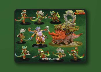 Print Your Monsters – Vol.02 – Lizardmen Pack – 3D Print Model STL