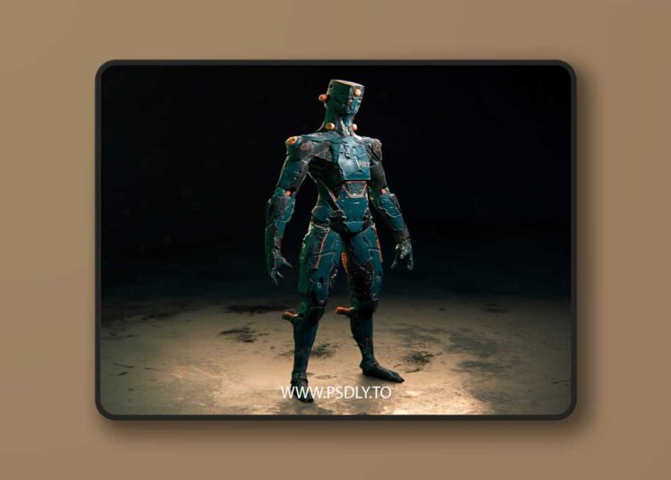 Robot RBT Low-poly 3D Model 1 Robot RBT Low-poly 3D Model