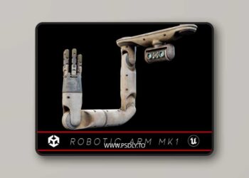 Robotic Arm MK1 Low-poly 3D Model