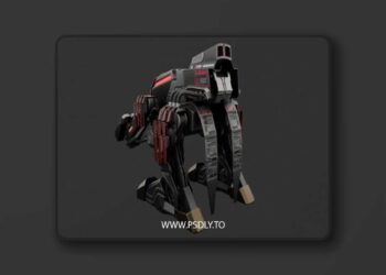 Sci-Fi Mecha Robot Low-poly 3D model