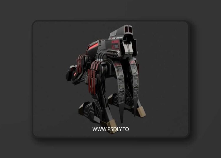 Sci-Fi Mecha Robot Low-poly 3D model 1 Sci-Fi Mecha Robot Low-poly 3D model