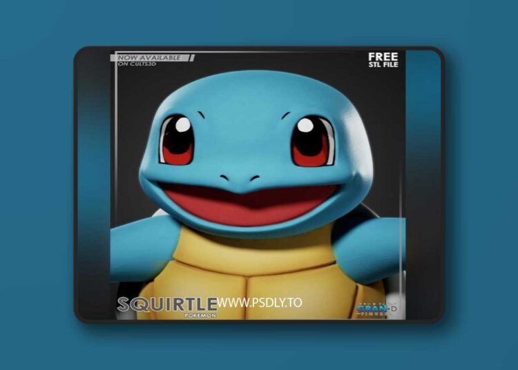 Squirtle – Pokemon – 3D Print Model STL 1 Squirtle – Pokemon – 3D Print Model STL