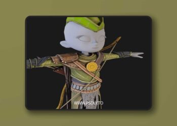 Stylized Archer 3D Low-poly 3D Model