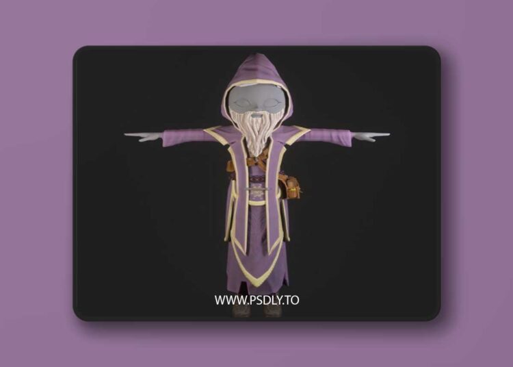 Stylized Wizard 3D Low-poly 3D Model 1 Stylized Wizard 3D Low-poly 3D Model