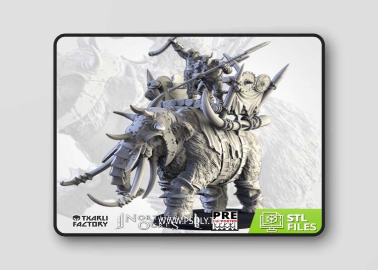 Txarli Factory – Ogres on Mammoth – 3D Print Model STL 1 Txarli Factory – Ogres on Mammoth – 3D Print Model STL