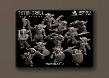 TytanTroll Miniatures – Goblin Raider Pack – 3D Print Model STL