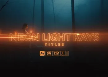 Neon Light Rays Titles