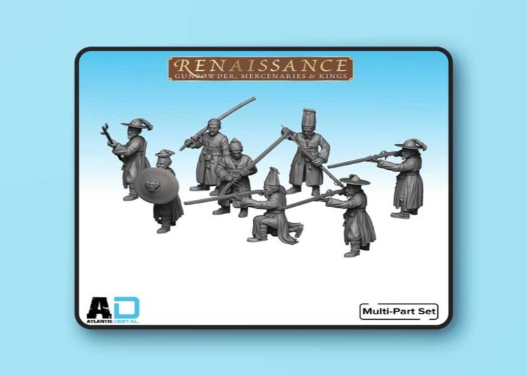 Wargames Atlantic – Joseon Musketeers – 3D Print Model STL 1 Wargames Atlantic – Joseon Musketeers – 3D Print Model STL