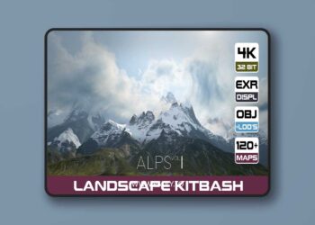 8 LANDSCAPE KITBASH PACK | Alpine mountains Vol.1