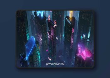 80 Sci-Fi Cyberpunk City Building Kitbash Pack