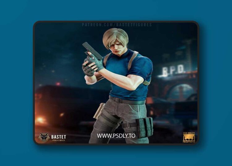 Bastet Figures – Leon S Kennedy – Resident Evil Series – 3D Print Model STL 1 Bastet Figures – Leon S Kennedy – Resident Evil Series – 3D Print Model STL