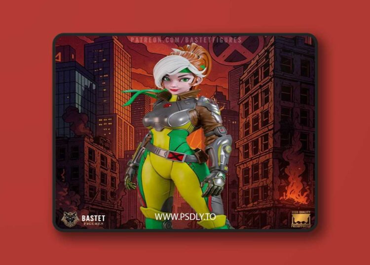 Bastet Figures – Rogue – X-Men – 3D Print Model STL 1 Bastet Figures – Rogue – X-Men – 3D Print Model STL