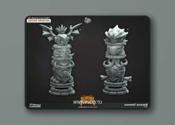Cast n Play – Saurus Totems – 3D Print Model STL