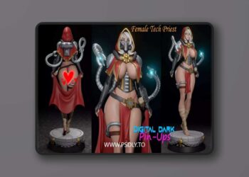 Digital Dark Pin-Ups – Female Tech Priest