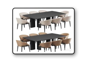 Dinning chair and table262 – 3D Model