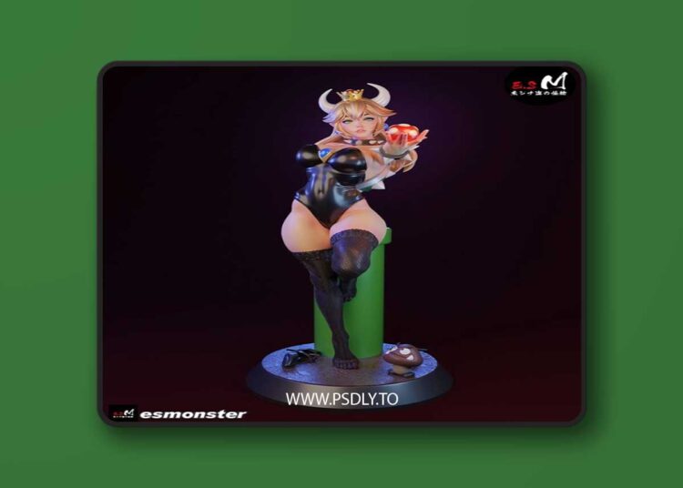 E.S Monster – Bowsette – 3D Print Model STL 1 E.S Monster – Bowsette – 3D Print Model STL