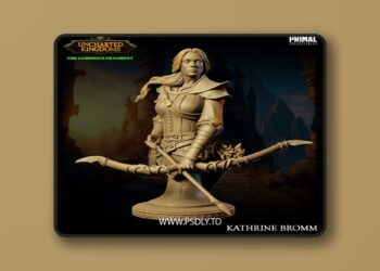 Fighter – Kathrine Bromm Bust – 3D Print Model