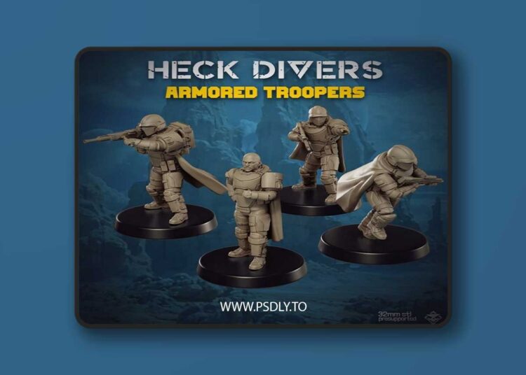 Heck Divers Armored Troopers – 3D Print Model 1 Heck Divers Armored Troopers – 3D Print Model