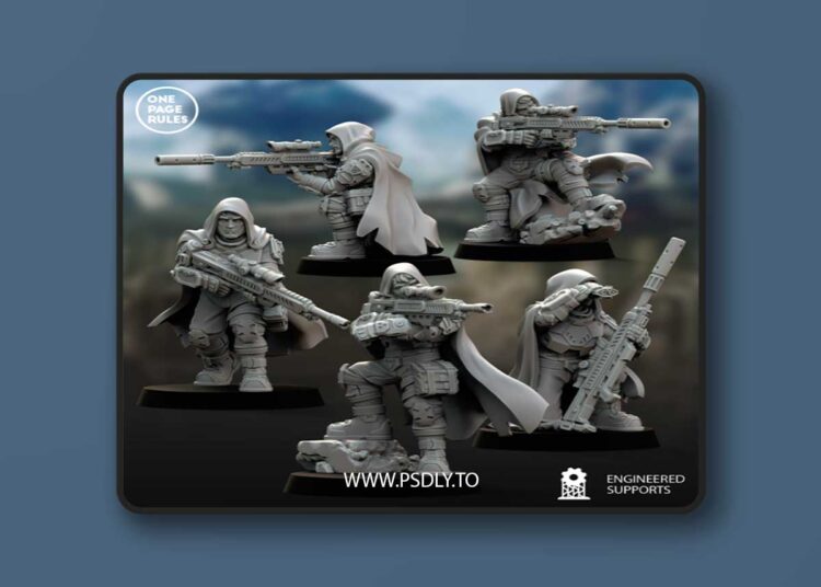 Human Defence Force – Snipers – 3D Print Model 1 Human Defence Force – Snipers – 3D Print Model