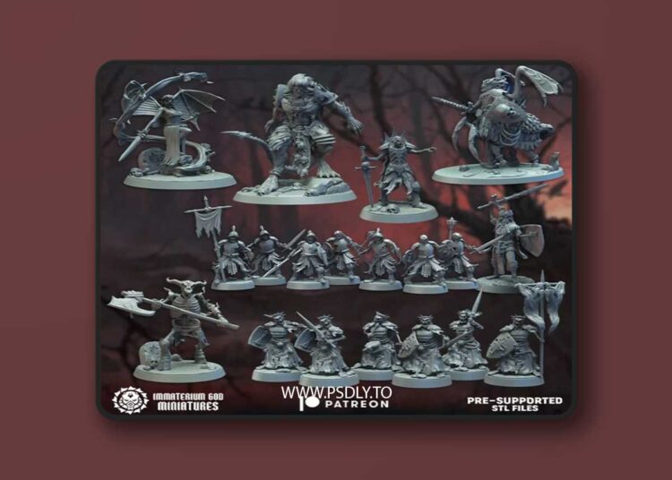 Immaterium God Miniatures – Lords of the Cursed Realm Vol. II – 3D Print Model 1 Immaterium God Miniatures – Lords of the Cursed Realm Vol. II – 3D Print Model