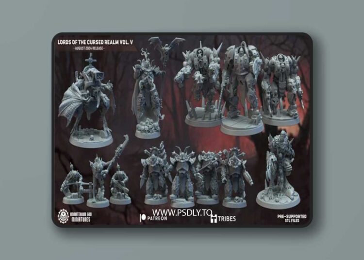 Immaterium God Miniatures – Lords of the Cursed Realm Vol. V – 3D Print Model 1 Immaterium God Miniatures – Lords of the Cursed Realm Vol. V – 3D Print Model
