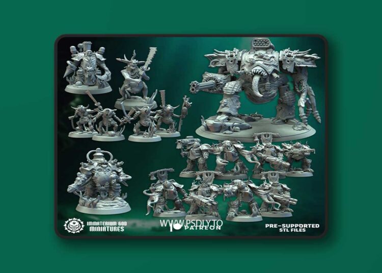 Immaterium God Miniatures – Sons of Decay Vol. VII – 3D Print Model 1 Immaterium God Miniatures – Sons of Decay Vol. VII – 3D Print Model