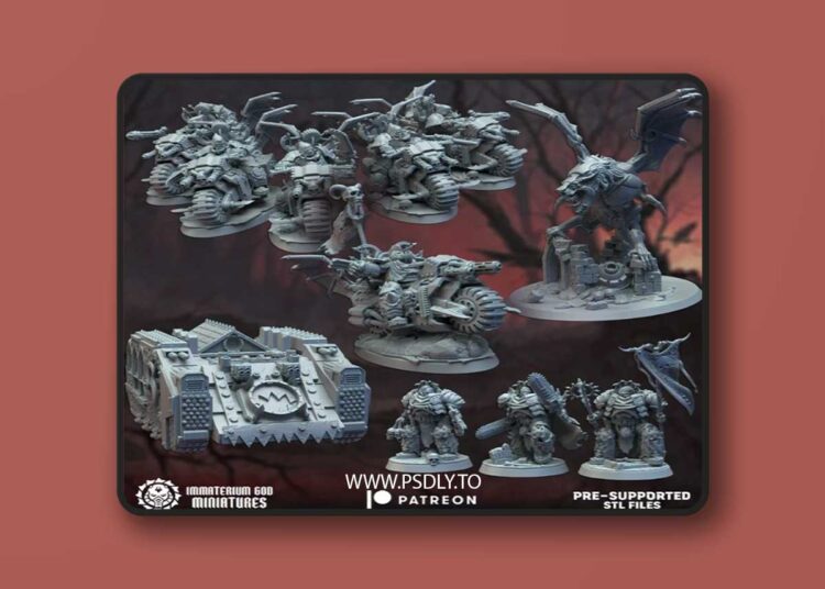 Immaterium God Miniatures – The Bloodfang Legion Vol. IV – 3D Print Model 1 Immaterium God Miniatures – The Bloodfang Legion Vol. IV – 3D Print Model