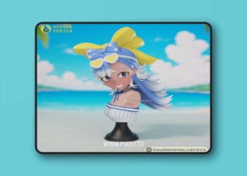 Kobo Kanaeru Summer Outfit – HololiveID Bust Figure by Double Vertex – 3D Print Model STL