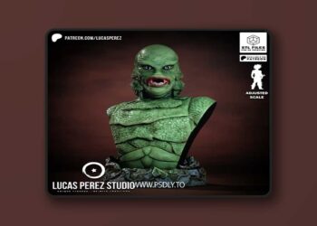 Lucas Perez – Lake Monster Bust – 3D Print Model STL