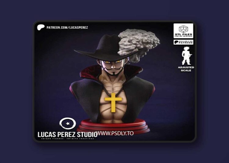 Lucas Perez – Mihawk Bust – 3D Print Model STL 1 Lucas Perez – Mihawk Bust – 3D Print Model STL