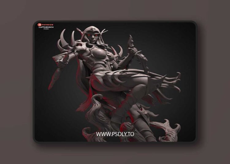 LuftMensch Studio – Sylvanas Shadowlands – 3D Print Model 1 LuftMensch Studio – Sylvanas Shadowlands – 3D Print Model