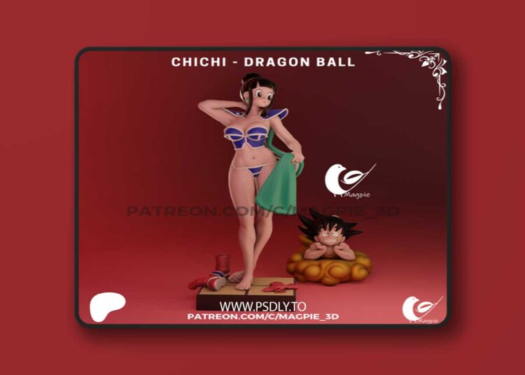 MagPie 3D – Chichi – Dragon Ball – 3D Print Model 1 MagPie 3D – Chichi – Dragon Ball – 3D Print Model