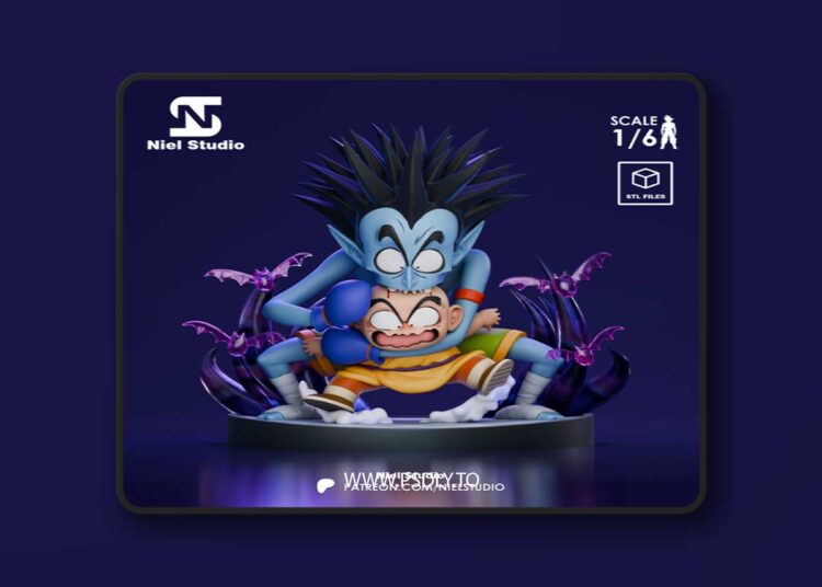 Niel Studio – Dragon Ball – Krillin vs Vampire – 3D Print Model 1 Niel Studio – Dragon Ball – Krillin vs Vampire – 3D Print Model