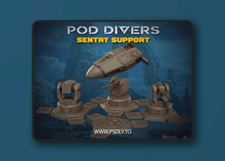 Pod Divers Sentry Support – 3D Print Model 1 Pod Divers Sentry Support – 3D Print Model