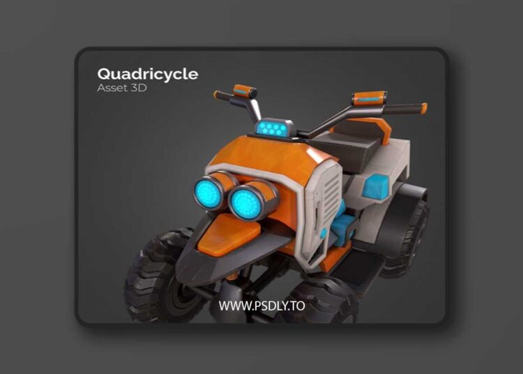 Quadricycle Low-poly 3D Model 1 Quadricycle Low-poly 3D Model