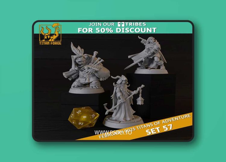 RPG – DnD Hero Characters – Titans of Adventure Set 57 – 3D Print Model 1 RPG – DnD Hero Characters – Titans of Adventure Set 57 – 3D Print Model