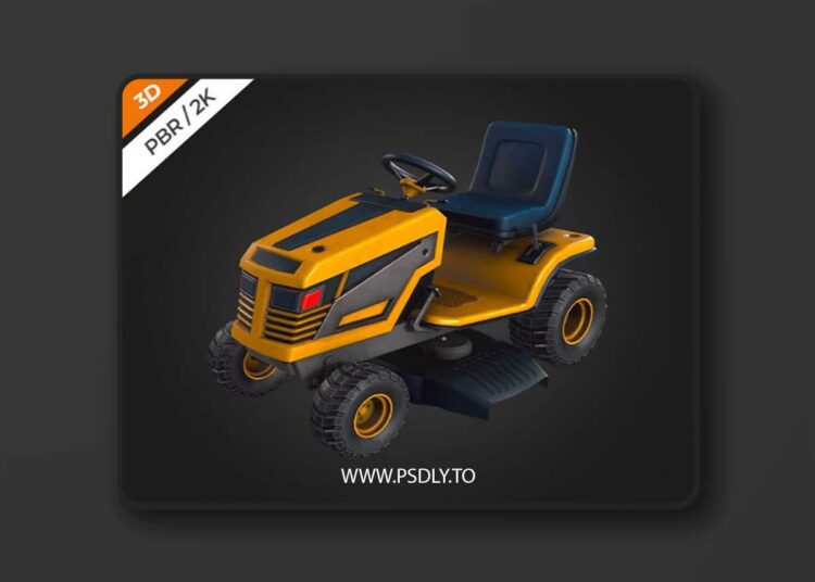 Ride on Mower Low-poly 3D Model 1 Ride on Mower Low-poly 3D Model