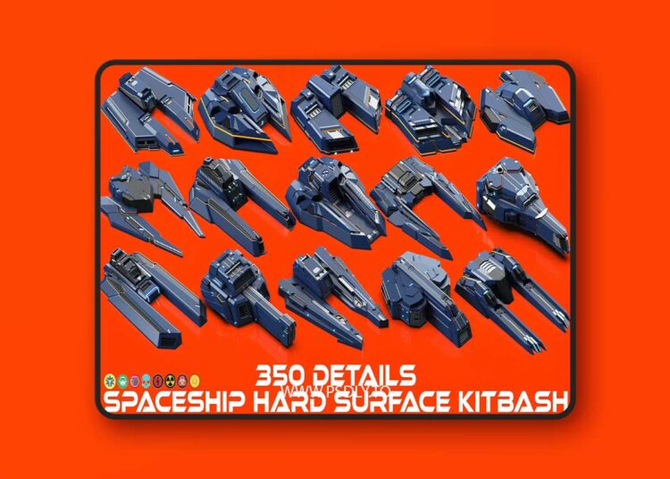 SPACESHIP Hard Surface – KITBASH 350 DETAILS 1 SPACESHIP Hard Surface – KITBASH 350 DETAILS