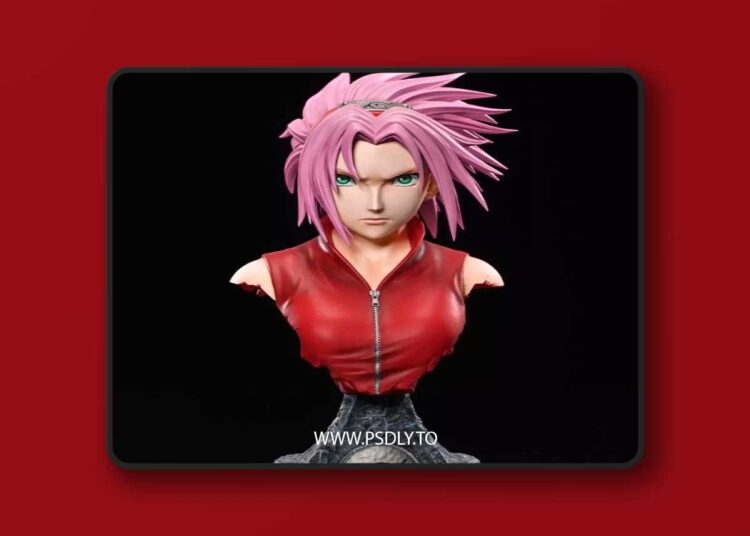 Sakura Bust – 3D Print Model 1 Sakura Bust – 3D Print Model