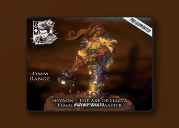 Shyron – Female Orc Axe Master – 3D Print Model STL