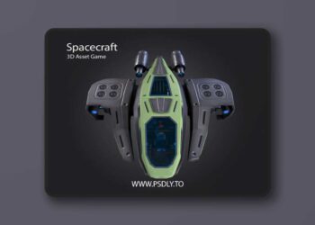 Spacecraft Low-poly 3D Model
