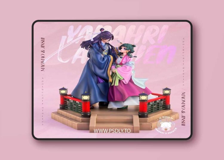 The Apothecary Diaries Diorama – Maomao and Jinshi – 3D Print Model STL 1 The Apothecary Diaries Diorama – Maomao and Jinshi – 3D Print Model STL