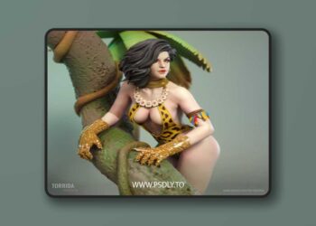 Torrida Minis – Susuarana the jungle queen – 3D Print Model STL
