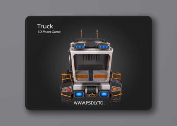 Truck Low-poly 3D Model
