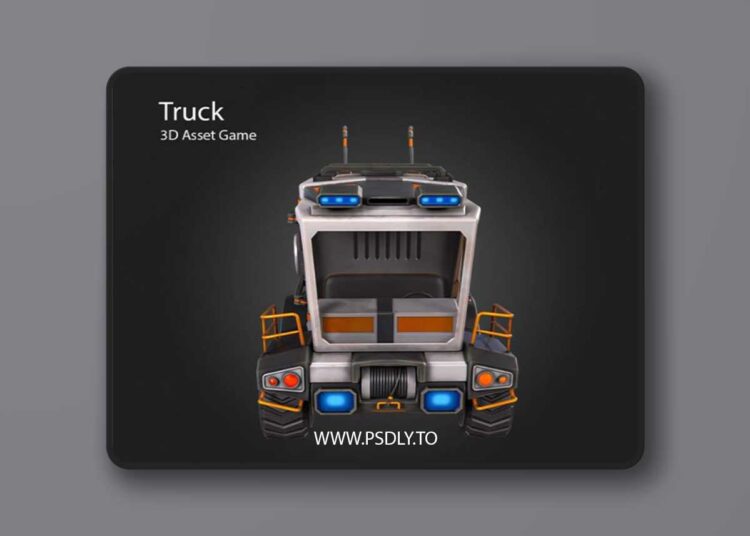 Truck Low-poly 3D Model 1 Truck Low-poly 3D Model