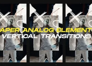 Videohive - Paper Analog Elements Vertical Transitions || After Effects - 59946978